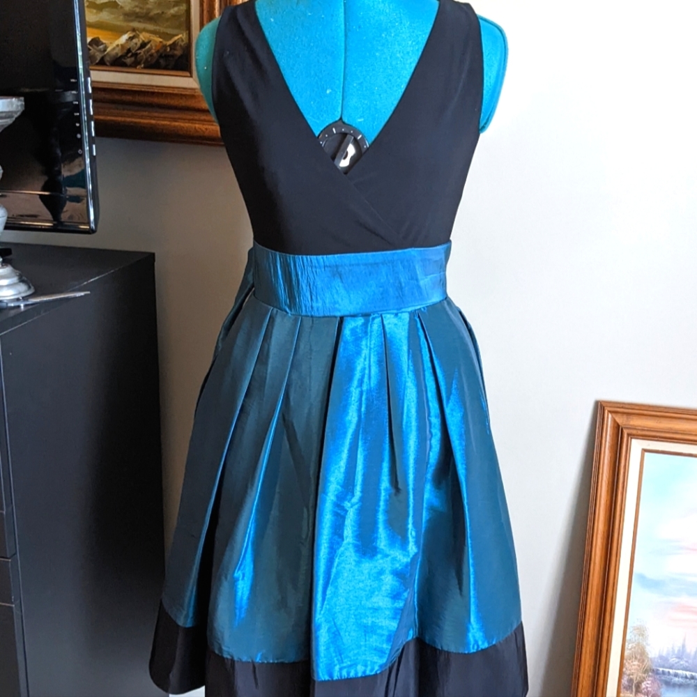 S.L. Fashion Black and Teal Party Dress - 8